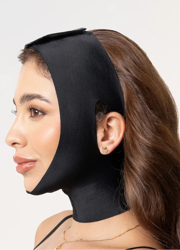 Mentonera Facial Postquirúrgica Salomé | Compresión Baja y Ajuste con Velcro