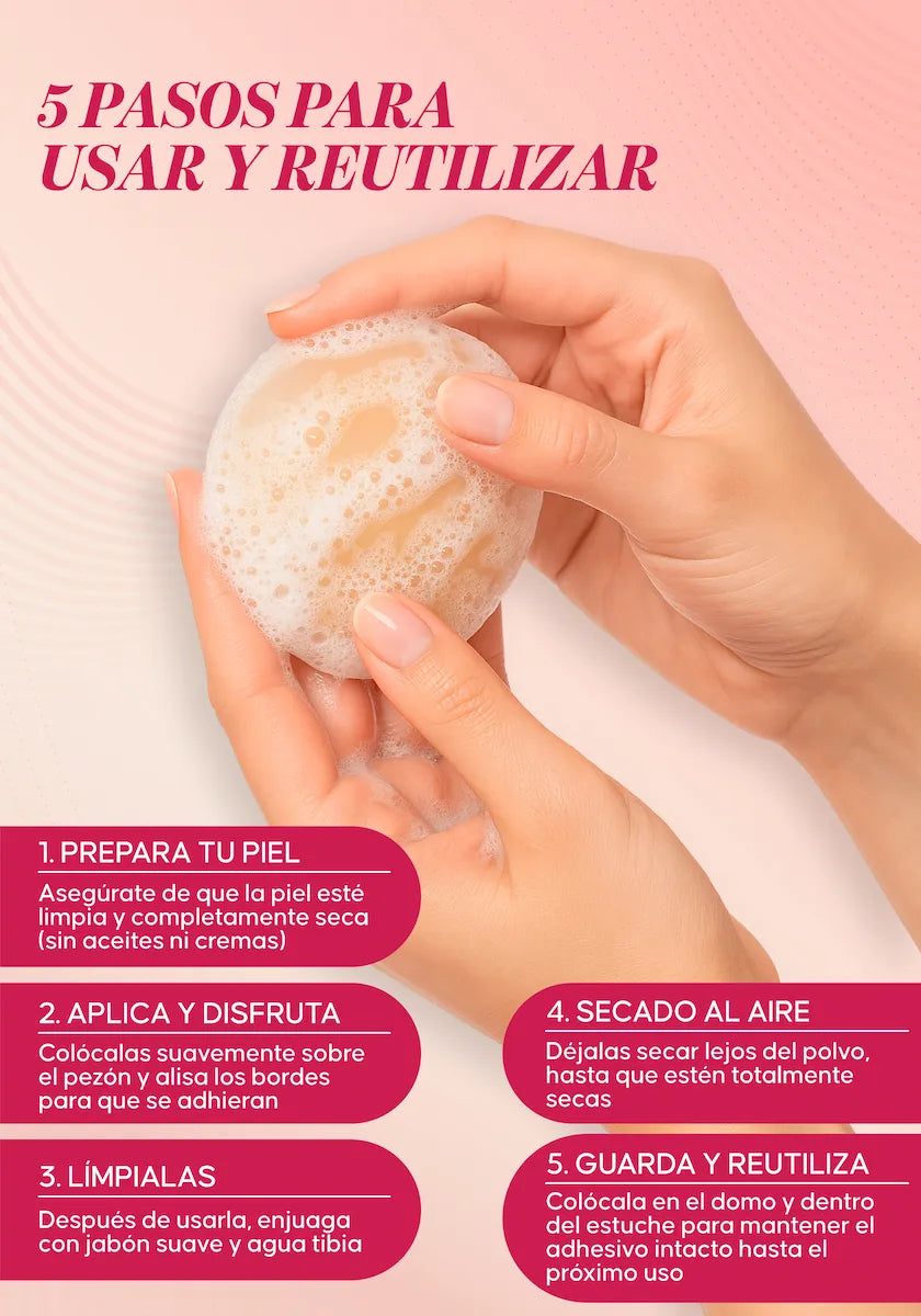 Cubre pezón de Silicona Reutilizable Salome: Adhesivo e invisible