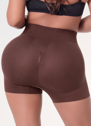 Short Seamless Salome 1203 color Chocolate, detalle de glúteos