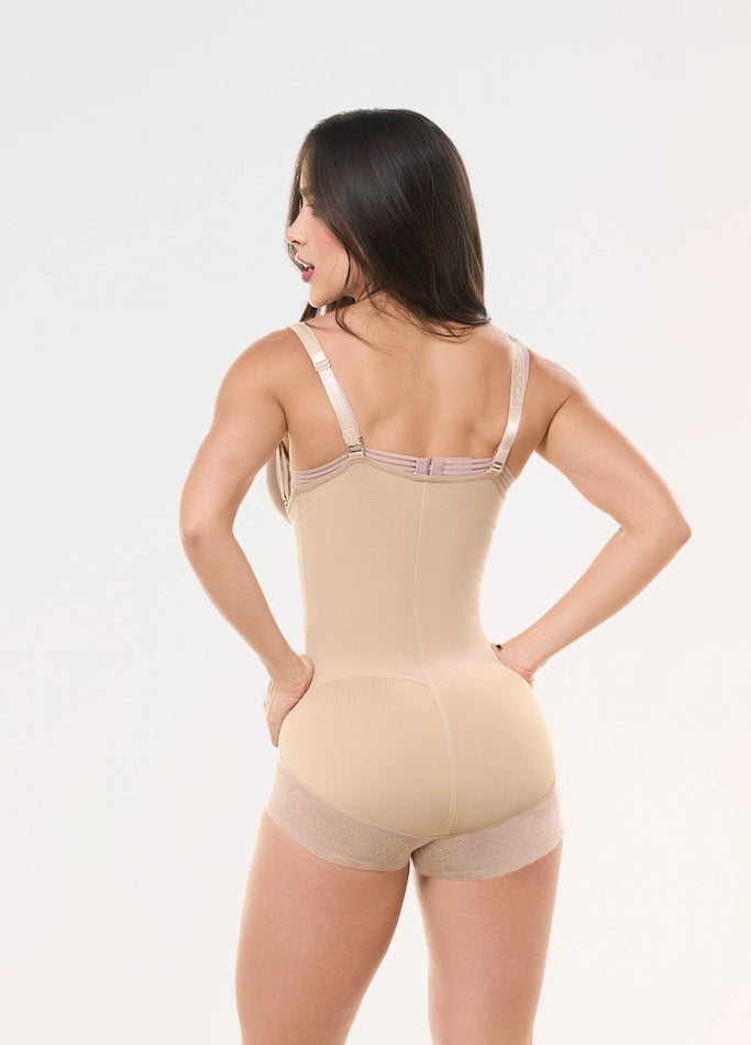 Body Faja Cachetero Strapless Salome 412 | Con Encaje Siliconado Antideslizante | Moldeado Invisible