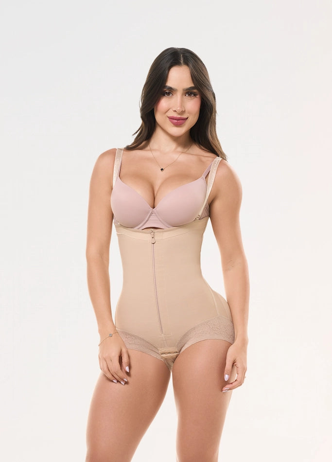 Body Faja Cachetero Strapless Salome 412 | Con Encaje Siliconado Antideslizante | Moldeado Invisible