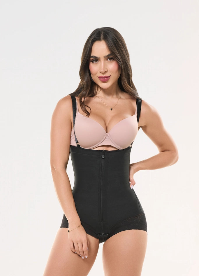 Body Faja Cachetero Strapless Salome 412 | Con Encaje Siliconado Antideslizante | Moldeado Invisible