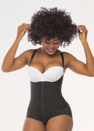 Body Faja Cachetero Strapless con Encaje Siliconado | Salome 412 LIQUIDACIÓN