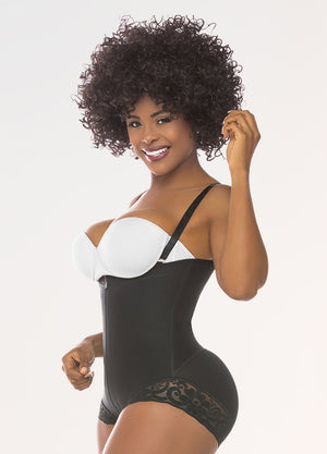 Body Faja Cachetero Strapless con Encaje Siliconado | Salome 412 LIQUIDACIÓN