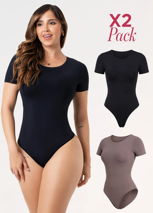 2 Pack Body Manga Corta: Sin Costuras y Elegancia | Salome 01L5