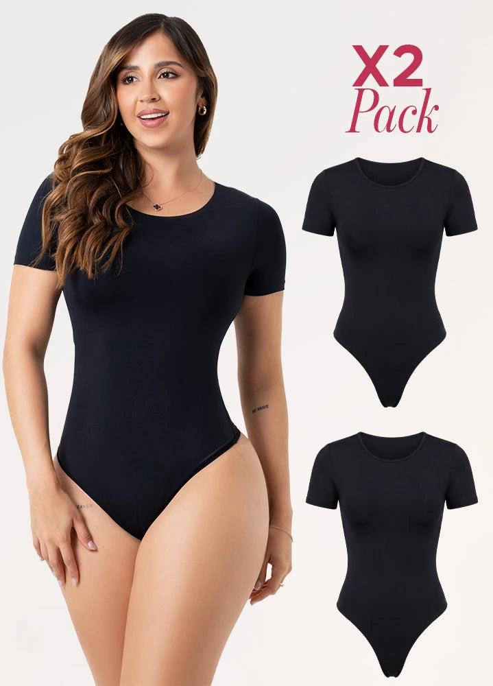 2 Pack Body Manga Corta: Sin Costuras y Elegancia | Salome 01L5