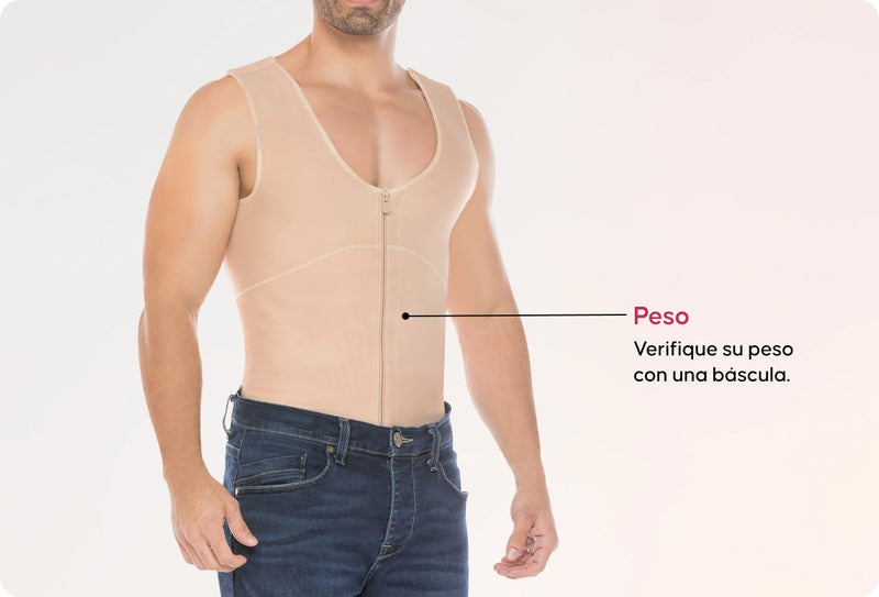 como medir faja hombre
