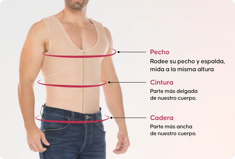 Como tomar las medidas en faja hombre