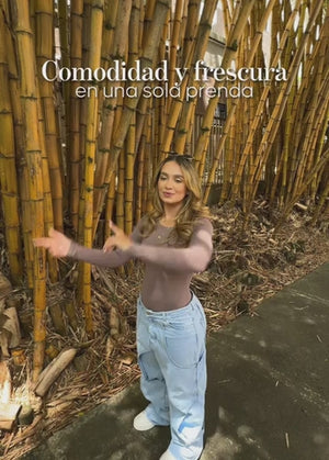 Body Oak Escote Cuadrado, Mangas Largas y Tanga | Salome 5503